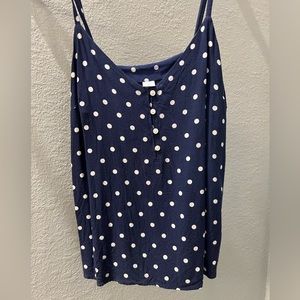 Old Navy white/blue polka dot tank top size XS